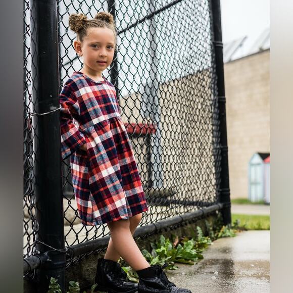 The Mini Classy Other - The Mini Classy Red & Blue Smells Like Teen Spirit Plaid Dress